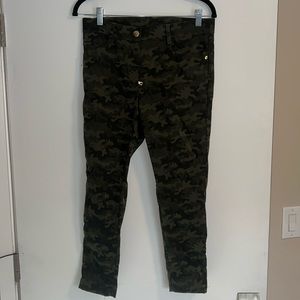 Brendratti. NEW, with tags. Green Camo with gold hardware. size 42. Luxury.